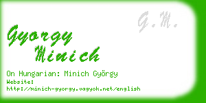 gyorgy minich business card