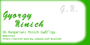 gyorgy minich business card